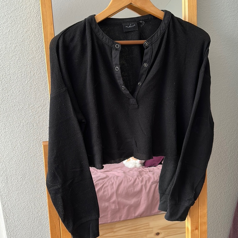Urban outfitters cropped top. Slightly sheer